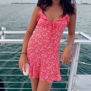 Zara Pink Floral Mini Dress